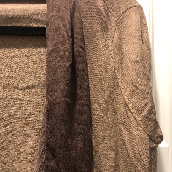 LOFT Ombré Shark Bite Open-Front Sweater | Medium - Picture 3 of 4